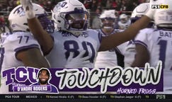TCU's Josh Hoover connects with DJ Rogers for a 17-yard TD to even the score against Texas Tech